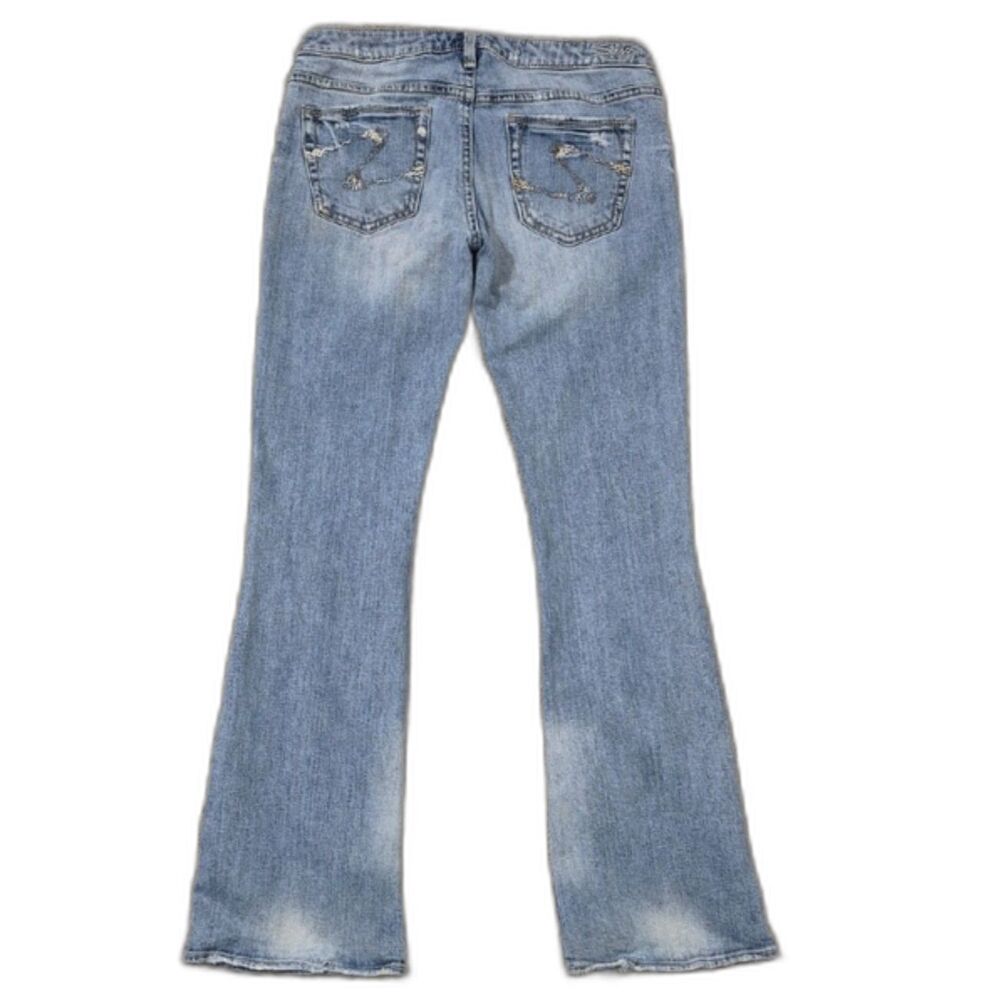 Silver Jeans Alex Y2K Low Rise Bootcut Jeans 29x33 Distressed Stretch Denim